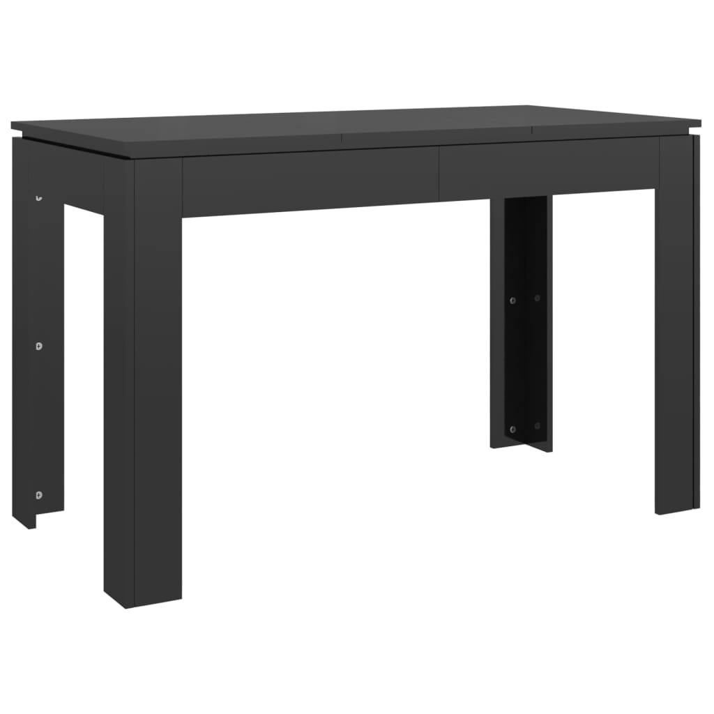 vidaXL Jídelní stůl vysoký lesk černý 120 x 60 x 76 cm dřevotříska