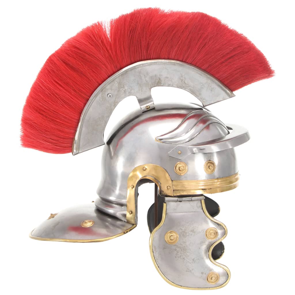 vidaXL Římská válečnická přilba pro LARPy replika stříbro ocel