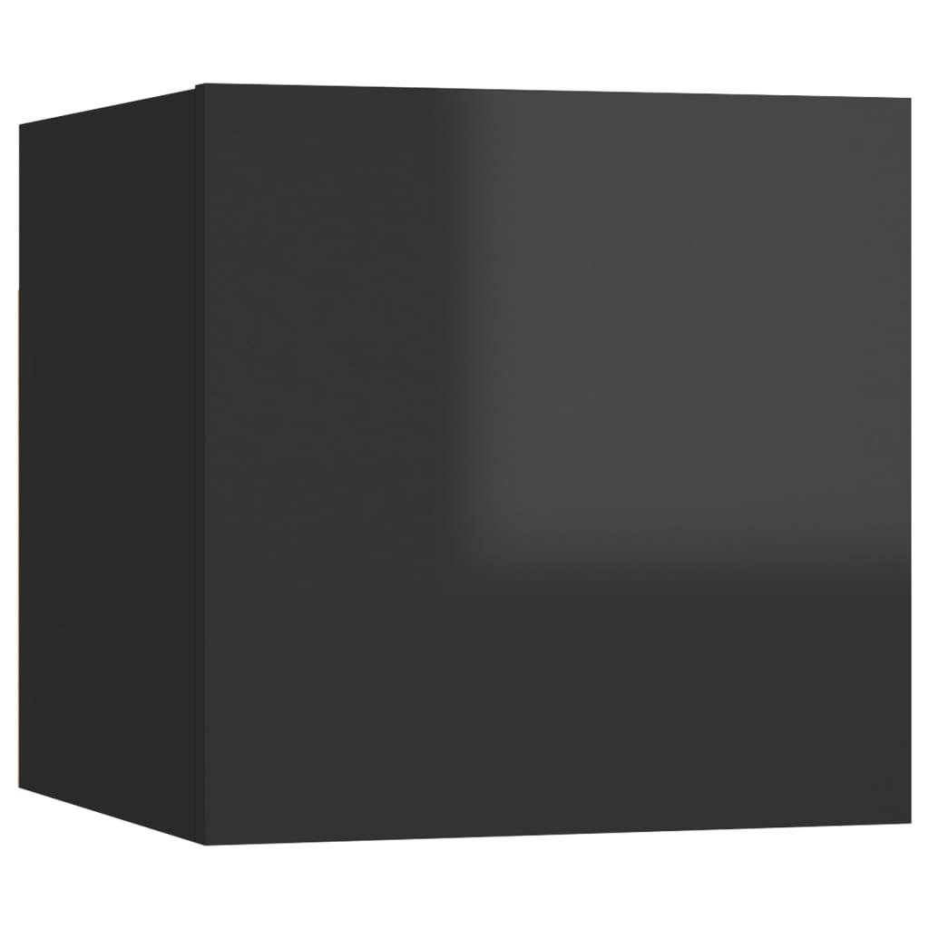 vidaXL Noční stolek černý s vysokým leskem 30,5x30x30 cm dřevotříska