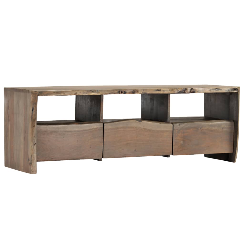 vidaXL TV stolek masivní akáciové dřevo přírodní hrany 120x35x40 cm