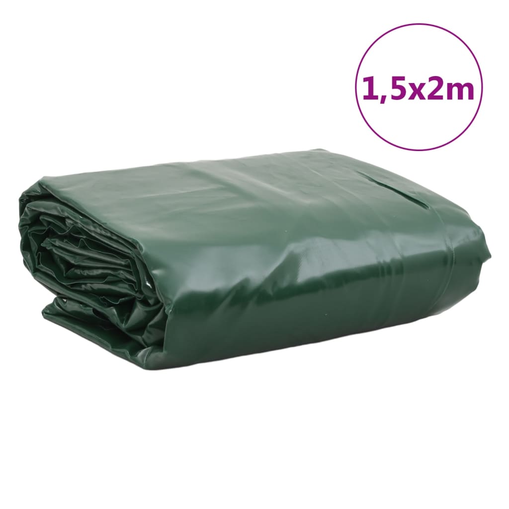 vidaXL Plachta zelená 1,5 x 2 m 650 g/m²