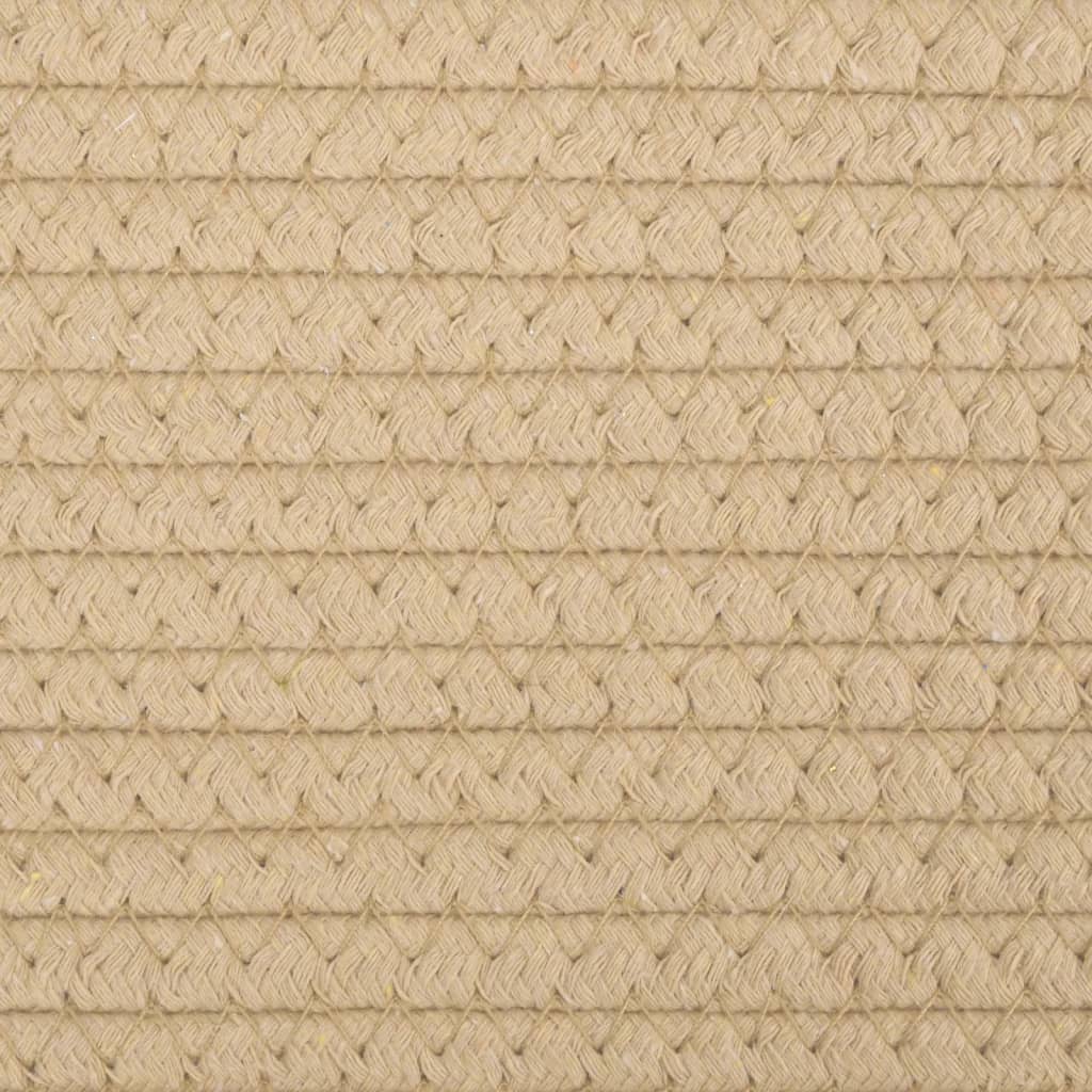 vidaXL Koš na prádlo béžový a bílý Ø 55 x 36 cm bavlna
