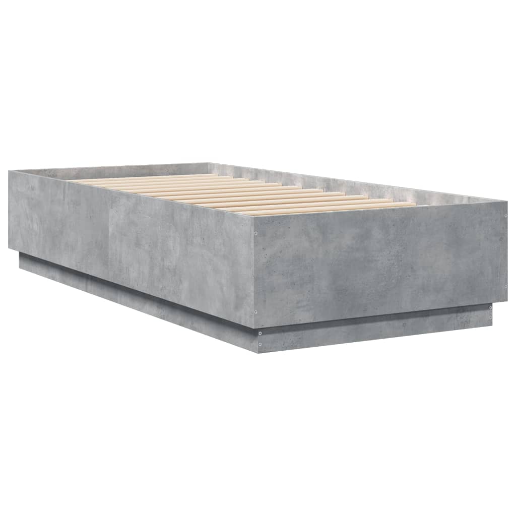 vidaXL Rám postele betonově šedý 100 x 200 cm kompozitní dřevo