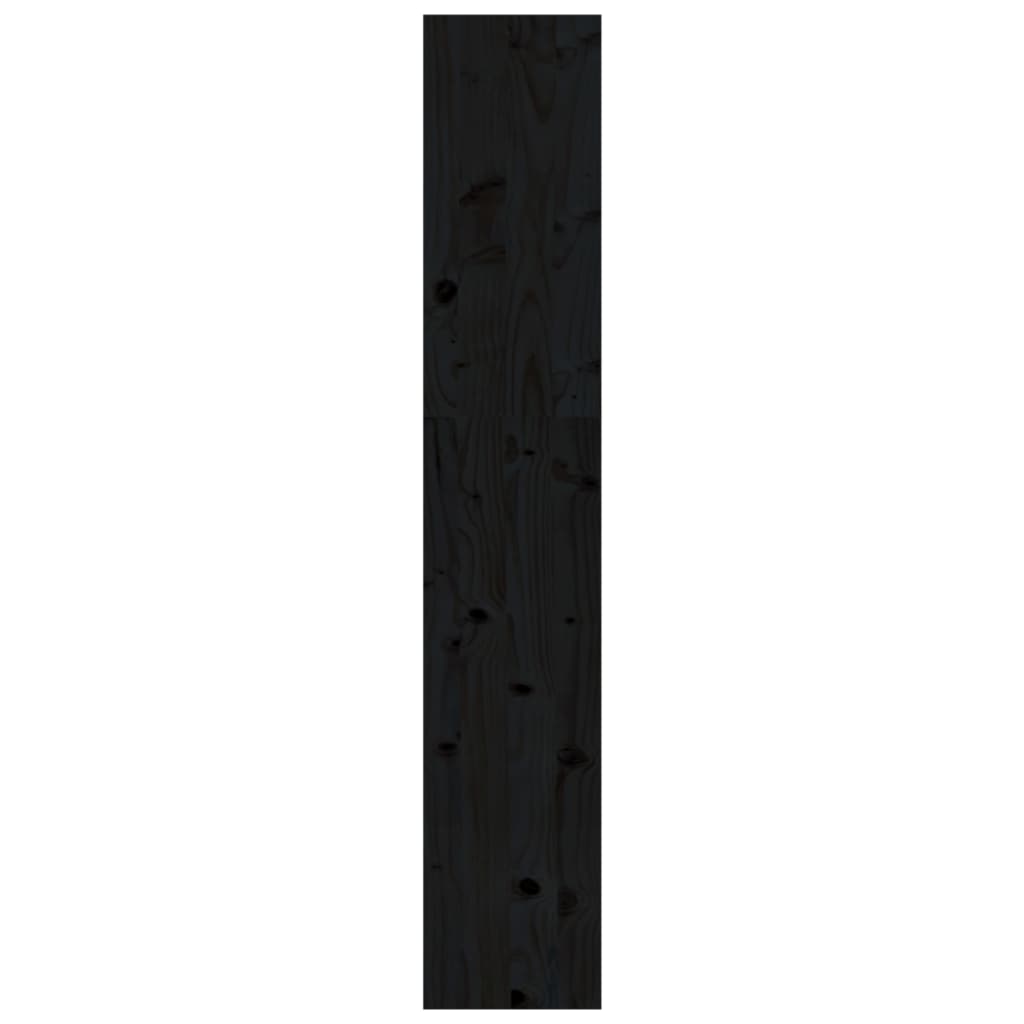 vidaXL Knihovna / dělicí stěna černá 80x30x167,4 cm masivní borovice