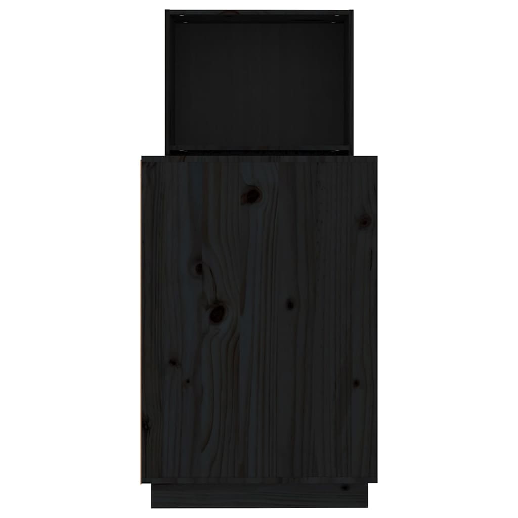 vidaXL Psací stůl černý 110x53x117 cm masivní borové dřevo