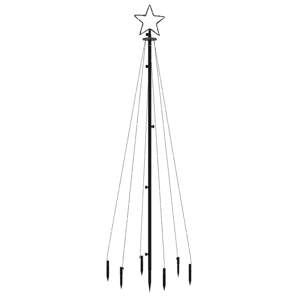vidaXL Vánoční strom s hrotem 108 barevných LED diod 180 cm