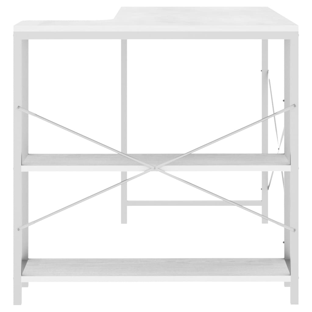 vidaXL Počítačový stůl bílý 110 x 72 x 70 cm dřevotříska