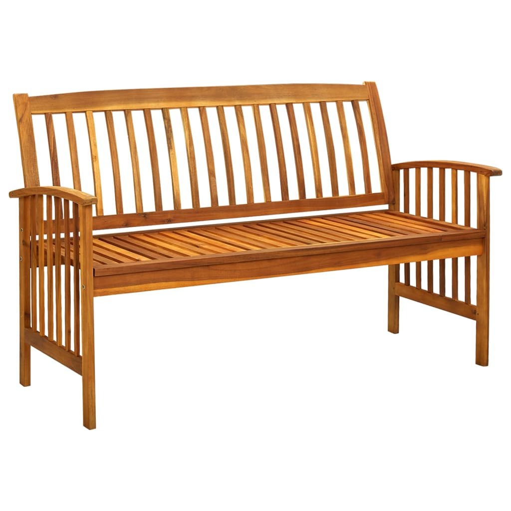vidaXL Zahradní lavice s poduškou 147 cm masivní akáciové dřevo