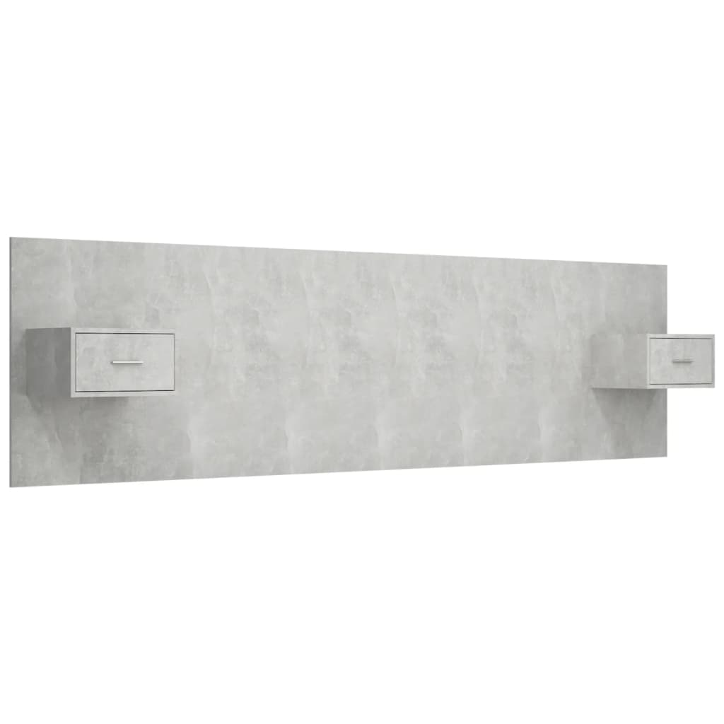 vidaXL Čelo postele se skříňkami betonově šedé kompozitní dřevo