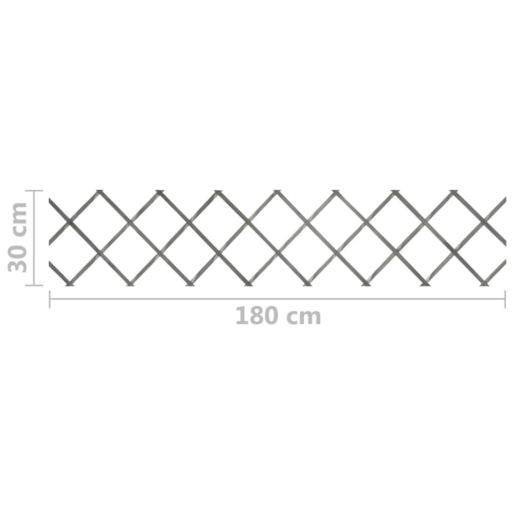 vidaXL Trelážové ploty 5 ks šedé masivní jedlové dřevo 180 x 30 cm