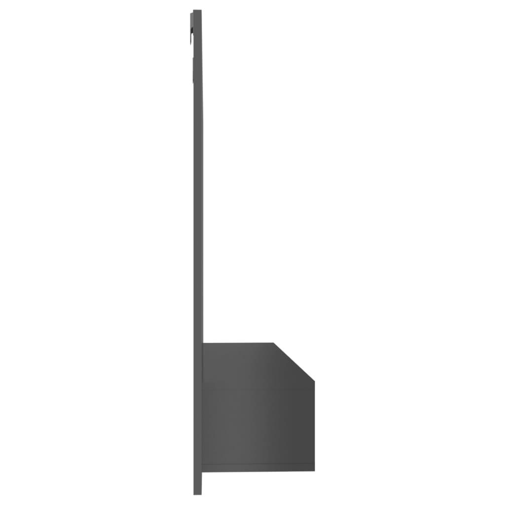 vidaXL Nástěnná TV skříňka šedá vysoký lesk 102x23,5x90 cm dřevotříska