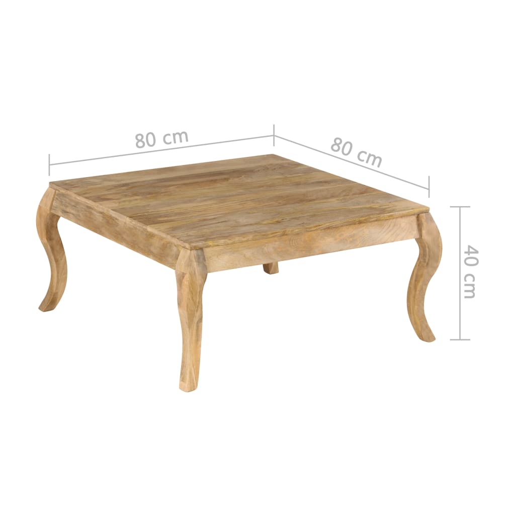 vidaXL Konferenční stolek 80 x 80 x 40 cm masivní mangovníkové dřevo