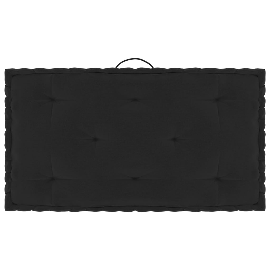 vidaXL Podušky na nábytek z palet 7 ks bavlna černé