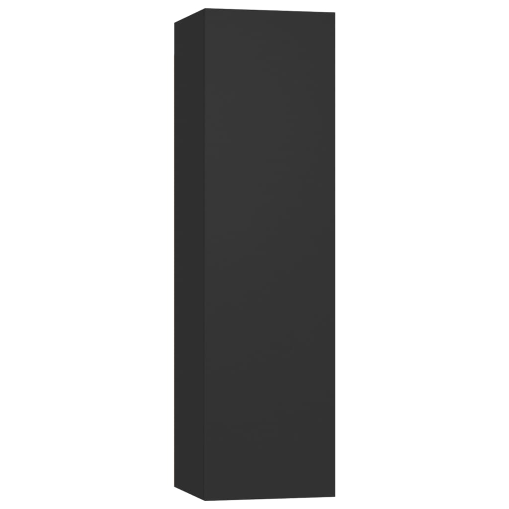 vidaXL TV stolky 4 ks černé 30,5 x 30 x 110 cm dřevotříska