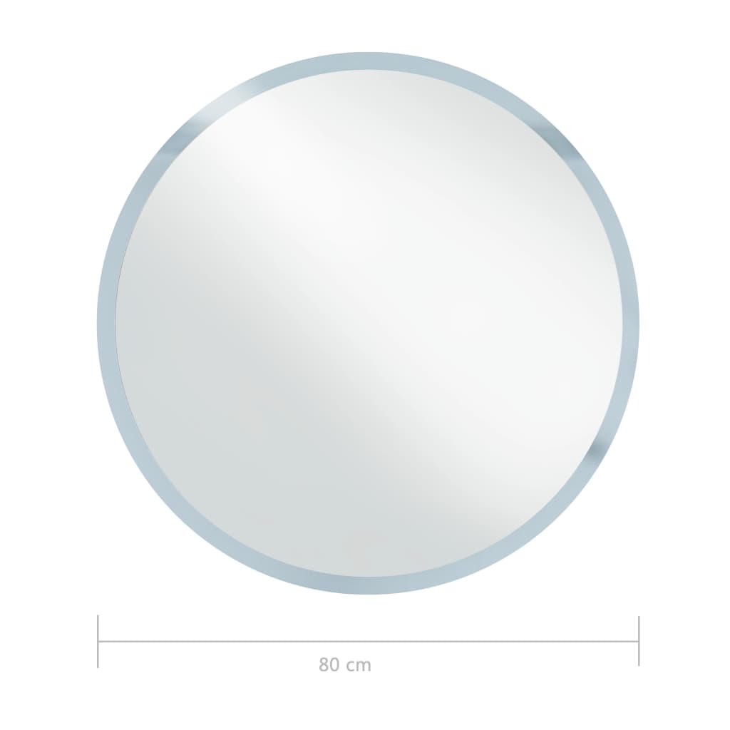 vidaXL Koupelnové zrcadlo s LED osvětlením 80 cm