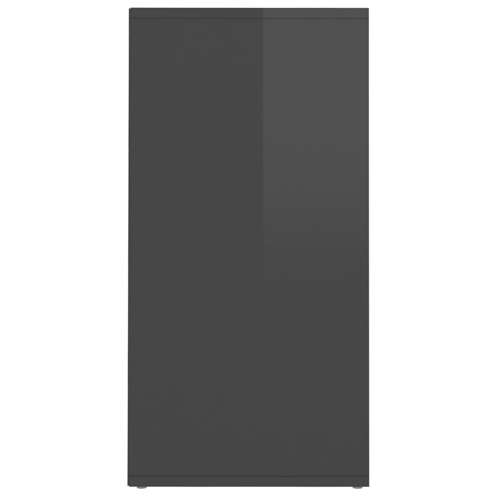 vidaXL Botník šedý s vysokým leskem 31,5 x 35 x 70 cm dřevotříska