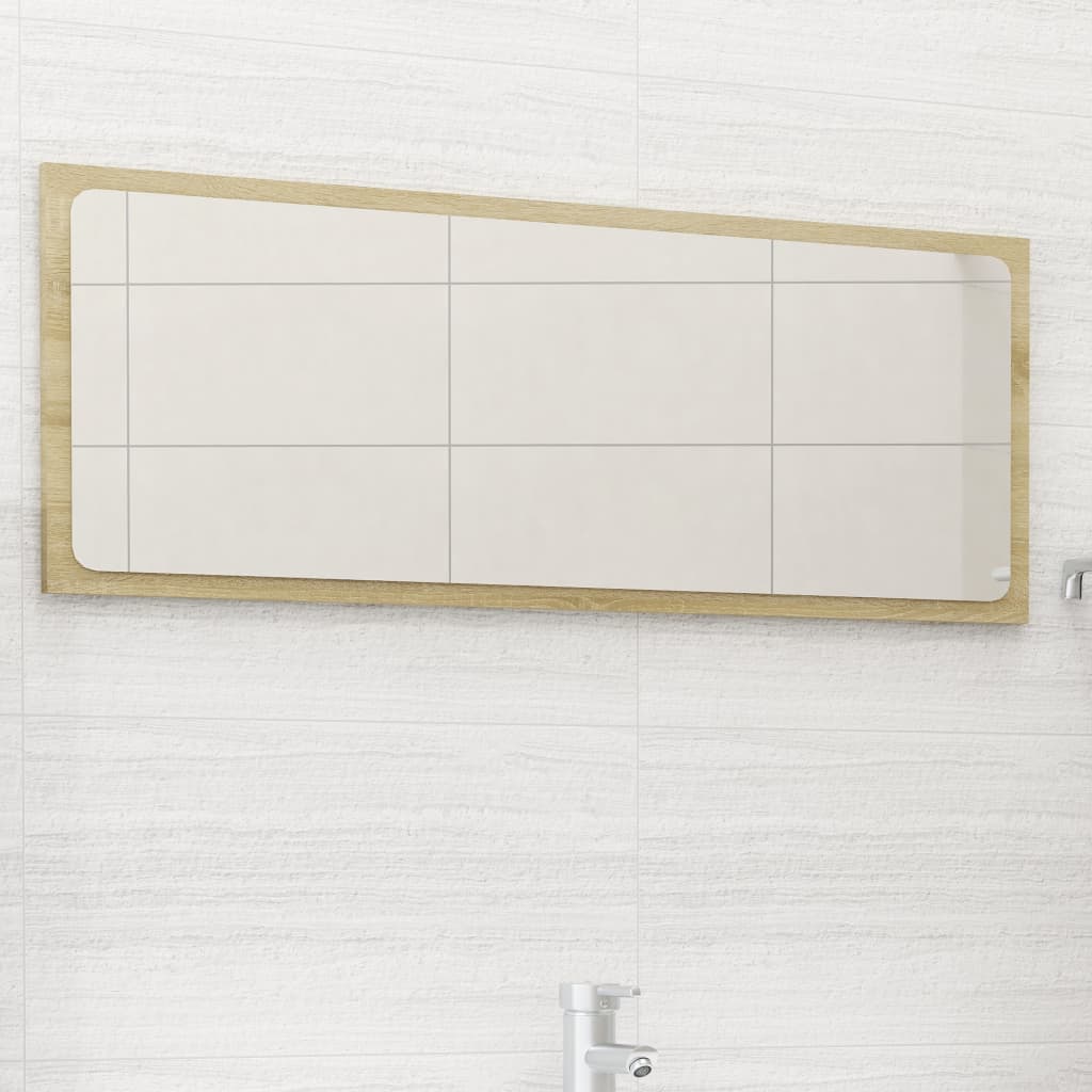 vidaXL Koupelnové zrcadlo dub sonoma 90 x 1,5 x 37 cm dřevotříska
