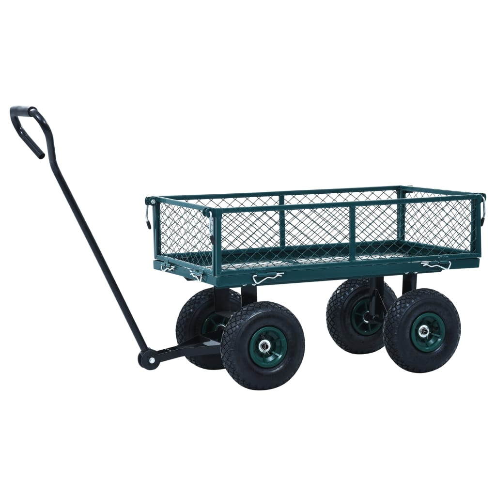 vidaXL Zahradní ruční vozík zelený 250 kg