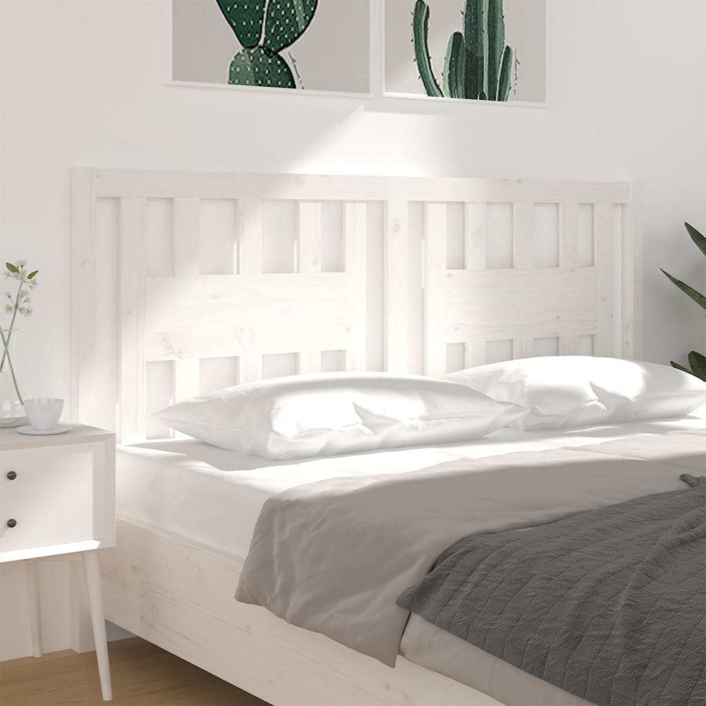 vidaXL Čelo postele bílé 141 x 4 x 100 cm masivní borovice