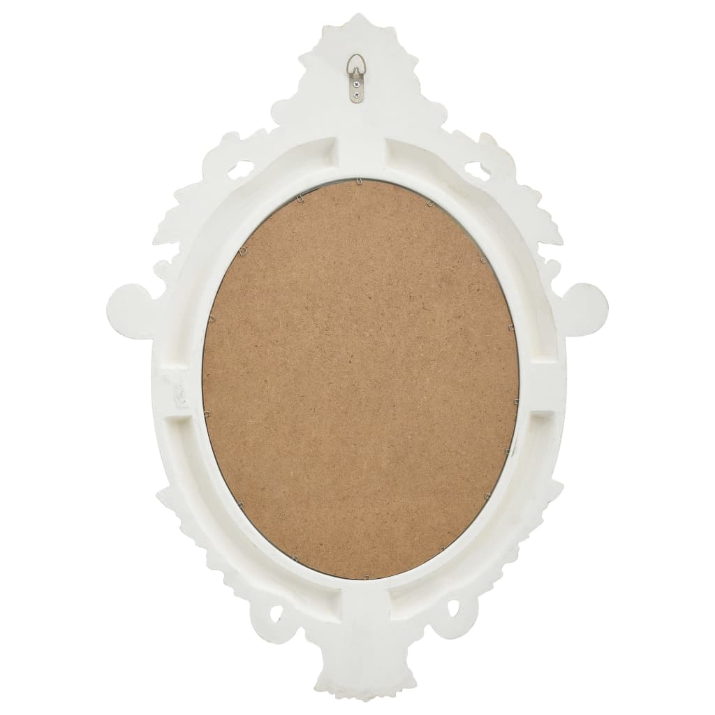 vidaXL Nástěnné zrcadlo zámecký styl 56 x 76 cm bílé