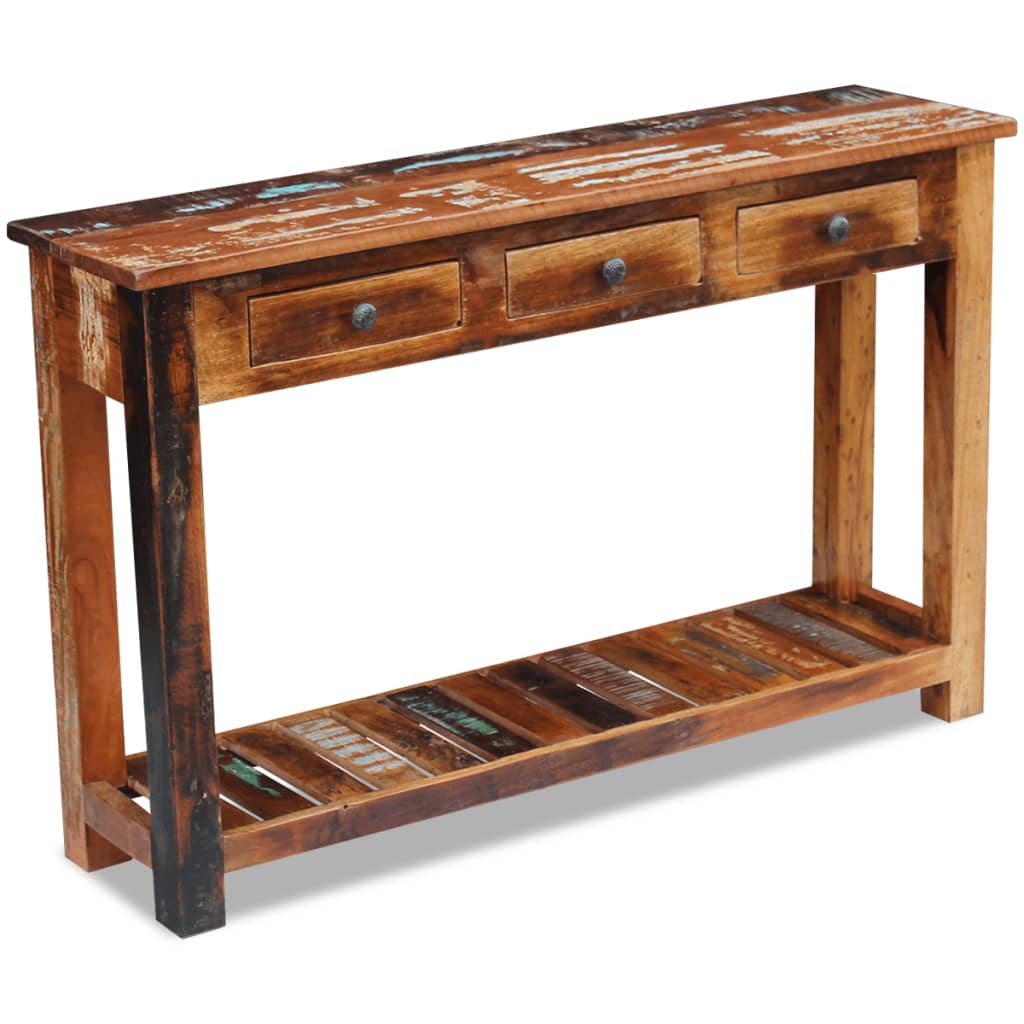 vidaXL Konzolový stolek masivní recyklované dřevo 120 x 30 x 76 cm