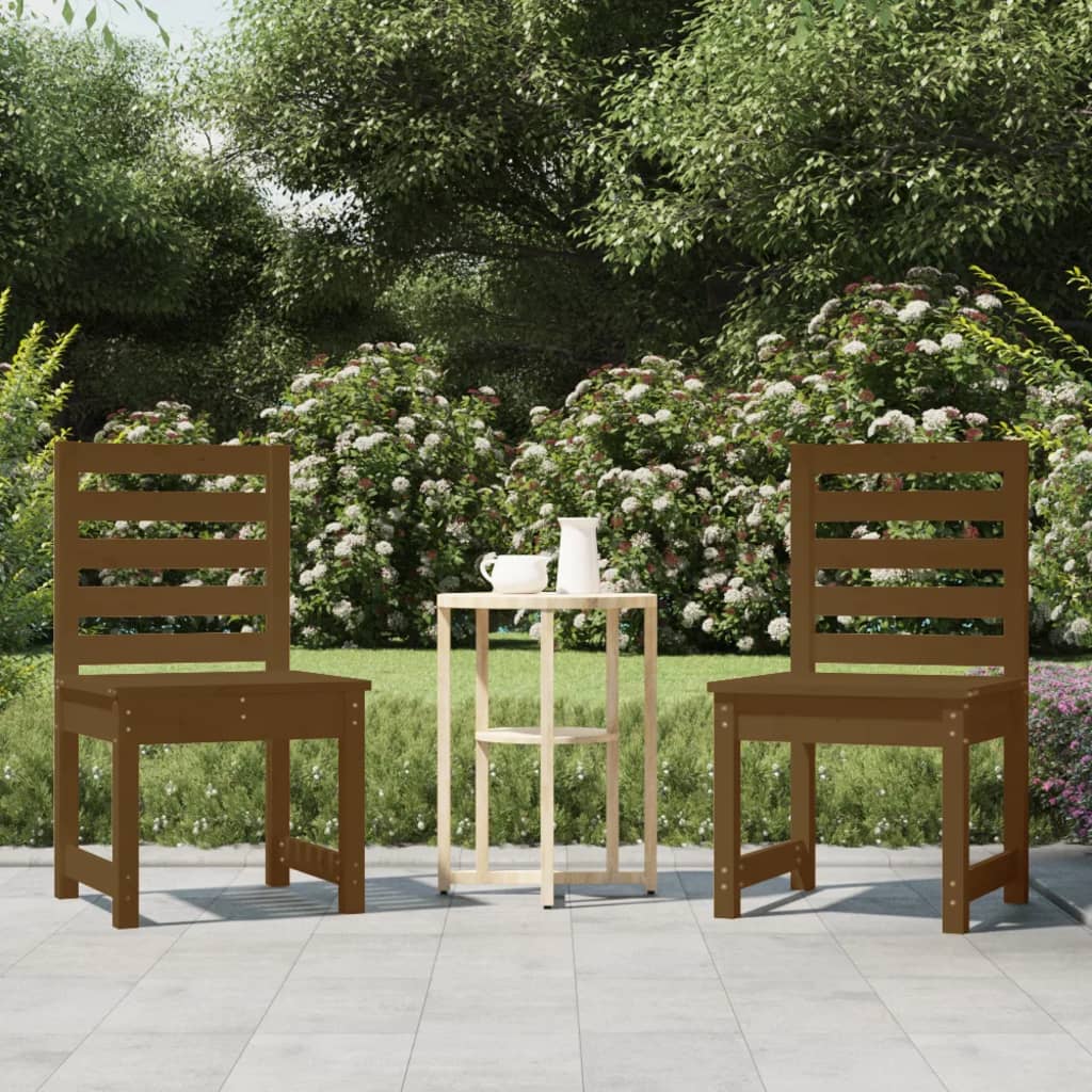 vidaXL Zahradní židle 2 ks medově hnědé 40,5x48x91,5 cm masiv borovice