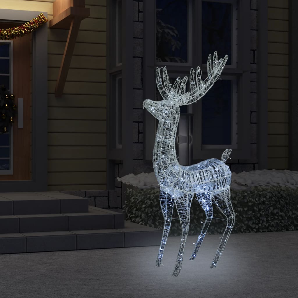 vidaXL XXL Akrylový vánoční sob 250 LED 180 cm studené bílé světlo