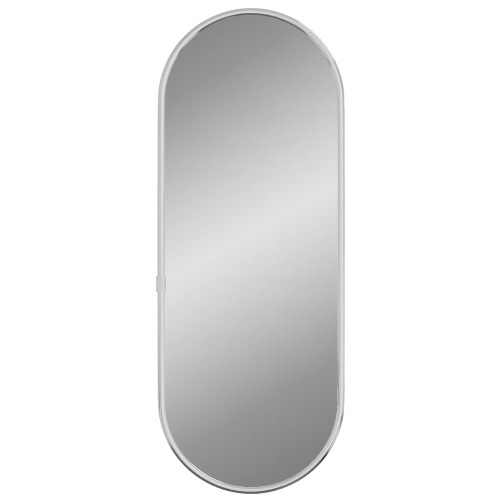 vidaXL Nástěnné zrcadlo stříbrné 40 x 15 cm oválné