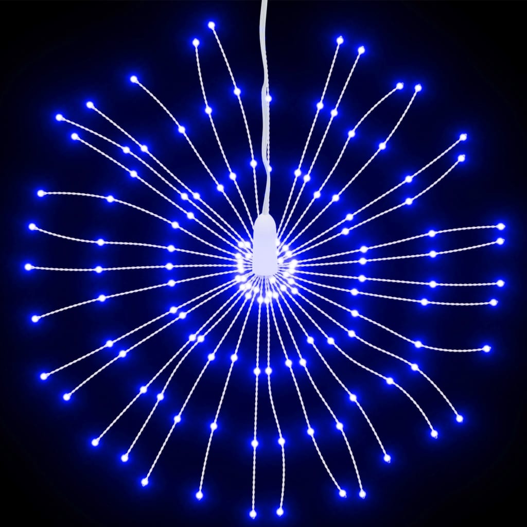 vidaXL Vánoční hvězdicová světla 8 ks 140 modrých LED diod 17 cm