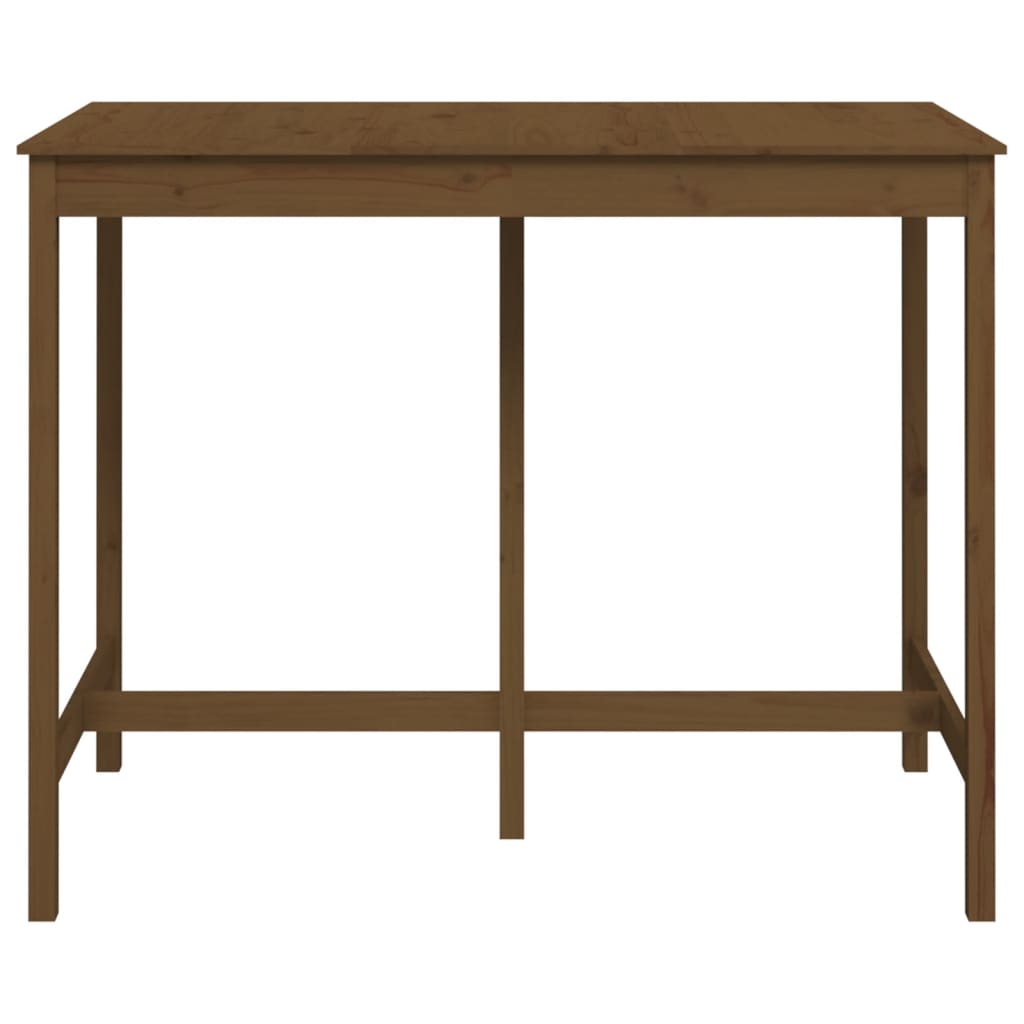 vidaXL Barový stolek medově hnědý 140x80x110 cm masivní borové dřevo