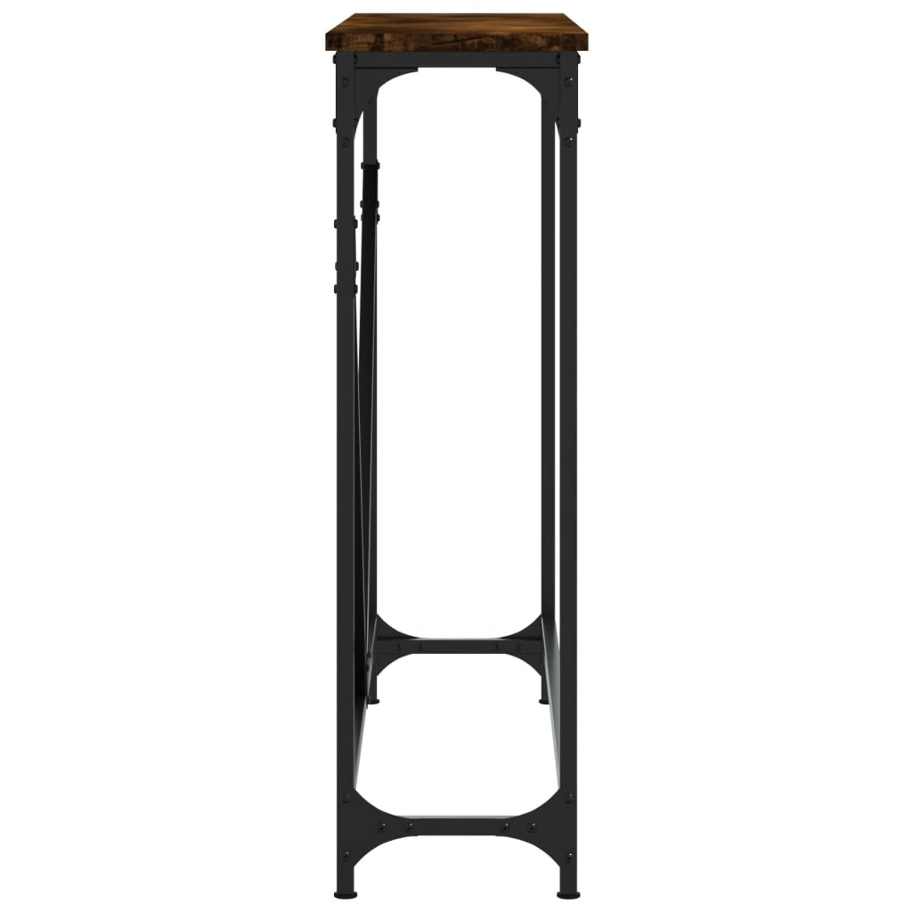 vidaXL Konzolový stolek kouřový dub 102x22,5x75 cm kompozitní dřevo