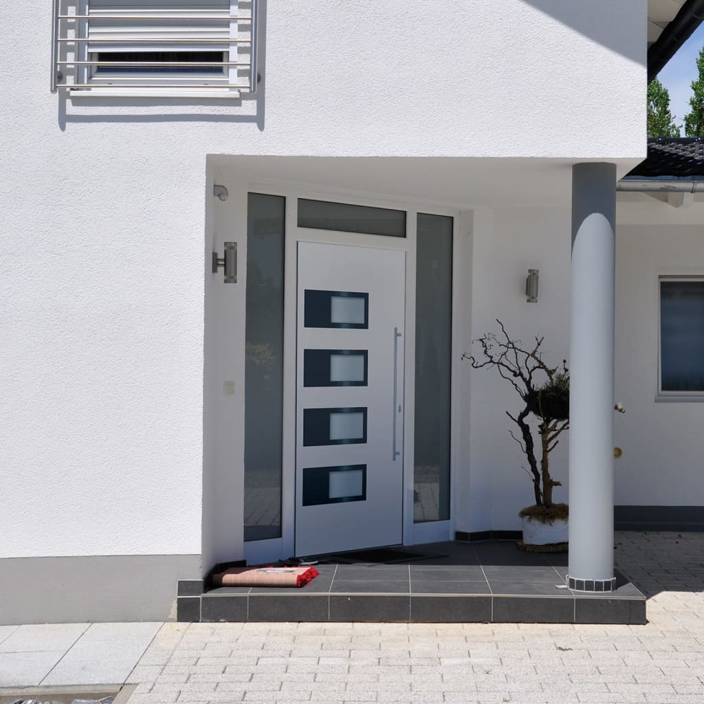 vidaXL Vchodové dveře bílé 100 x 210 cm hliník a PVC
