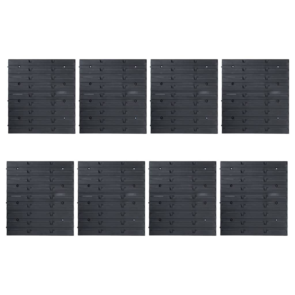 vidaXL 128dílná sada skladovacích zásobníků nástěnné panely modročerná