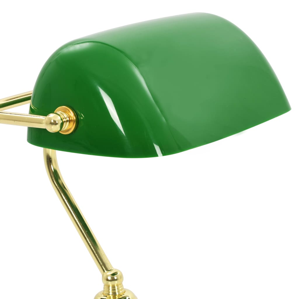 vidaXL Bankéřská stolní lampa 40 W zeleno-zlatá
