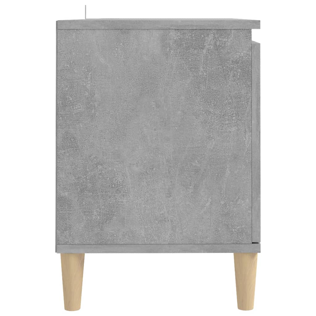 vidaXL TV skříňka nohy z masivního dřeva betonově šedá 103,5x35x50 cm