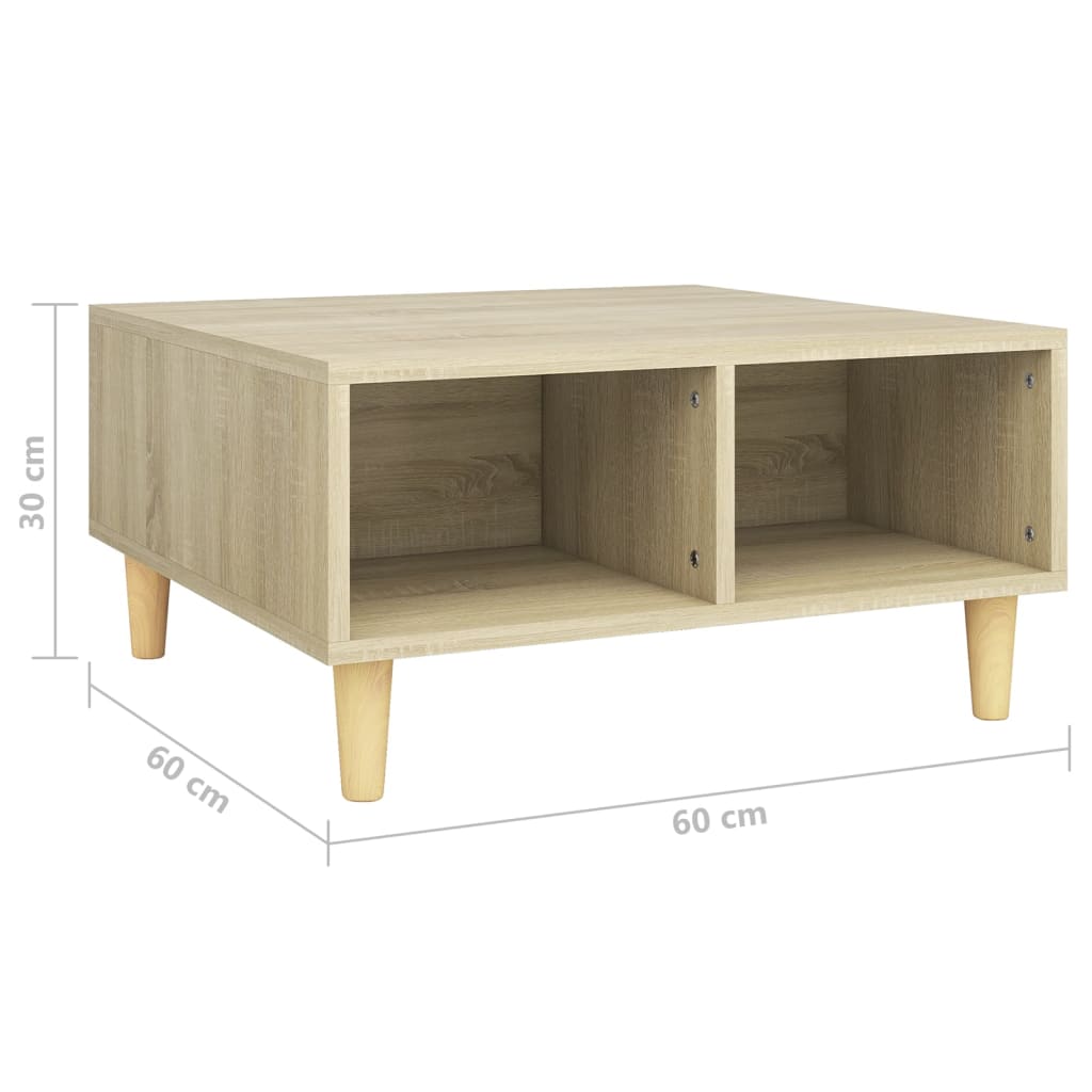 vidaXL Konferenční stolek dub sonoma 60 x 60 x 30 cm dřevotříska