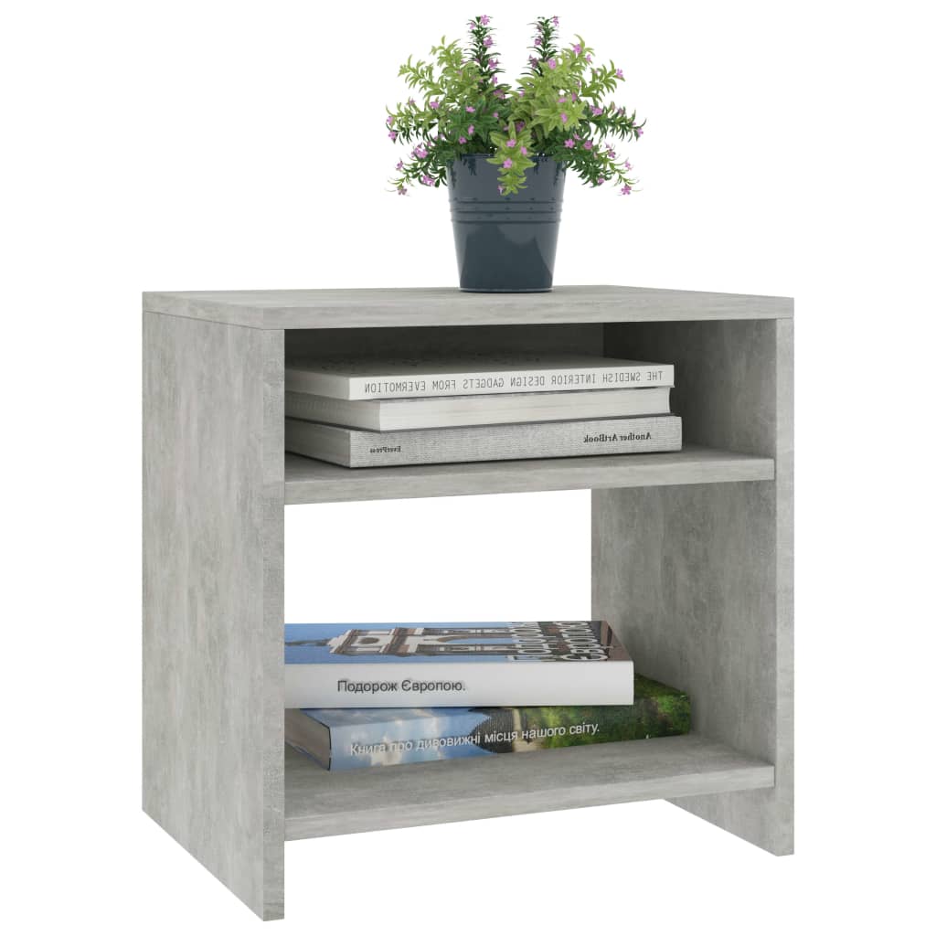 vidaXL Noční stolek betonově šedý 40 x 30 x 40 cm dřevotříska