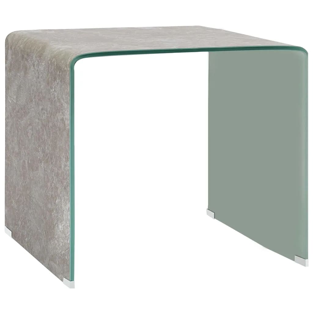 vidaXL Konferenční stolek hnědý mramor 50 x 50 x 45 cm tvrzené sklo
