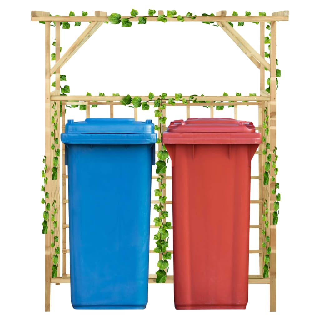 vidaXL Zahradní pergola pro dvě popelnice impregnované borové dřevo