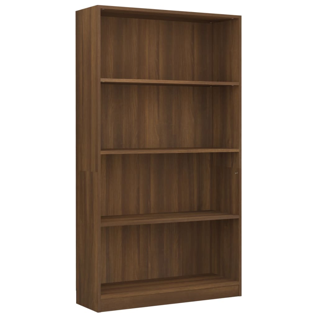 vidaXL 4patrová knihovna hnědý dub 80 x 24 x 142 cm kompozitní dřevo