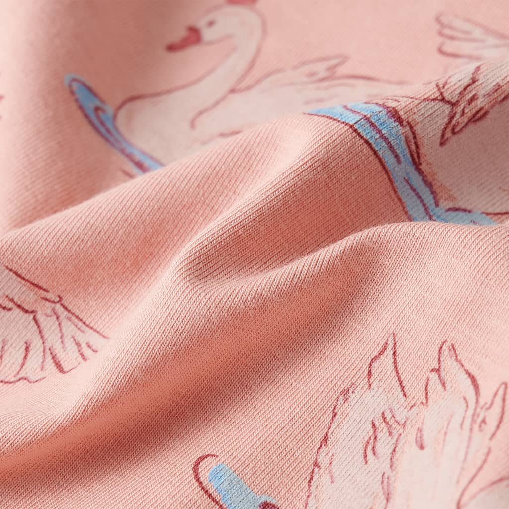 Dětské pyžamo s dlouhým rukávem světle růžové 140