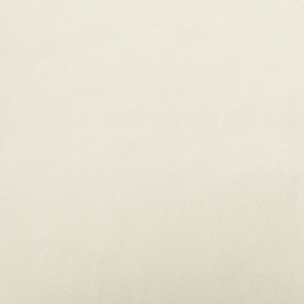 vidaXL Dětská pohovka s podnožkou krémová 100 x 50 x 30 cm samet