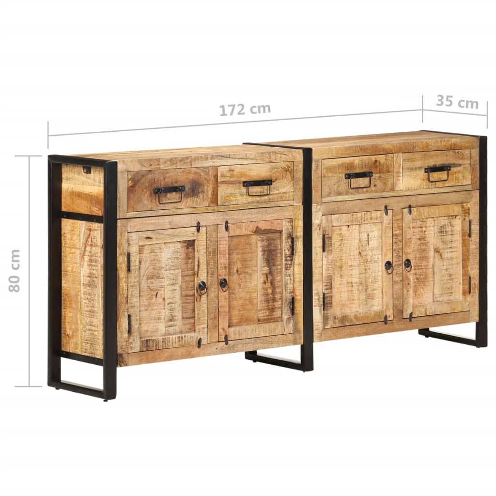 vidaXL Příborník 172 x 35 x 80 cm masivní mangovníkové dřevo