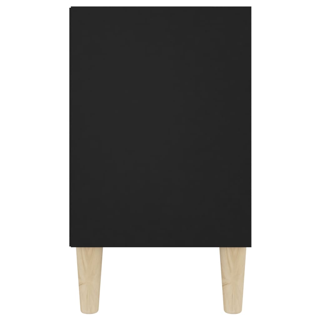 vidaXL TV stolek masivní dřevěné nohy černý 103,5 x 30 x 50 cm