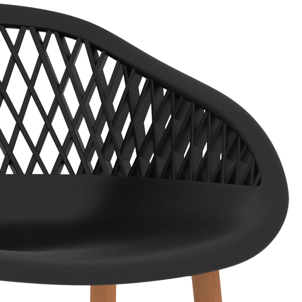 vidaXL Barové židle 4 ks černé