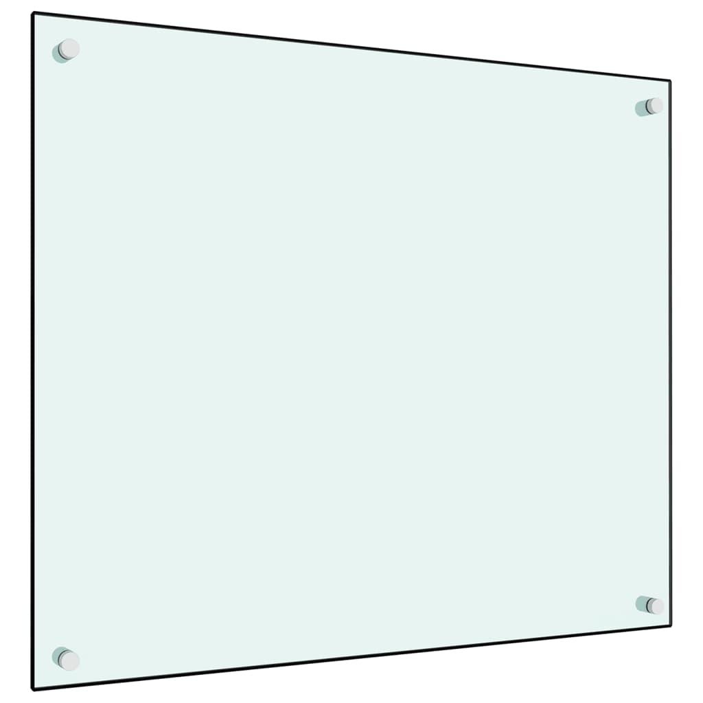 vidaXL Kuchyňský panel bílý 70 x 60 cm tvrzené sklo
