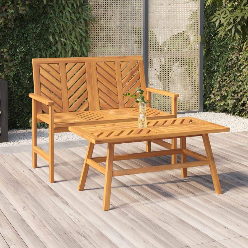 vidaXL 2dílná sada zahradního nábytku masivní akáciové dřevo