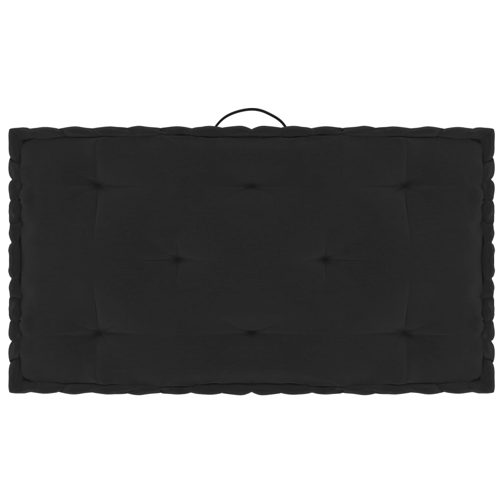 vidaXL Podušky na nábytek z palet 4 ks bavlna černé