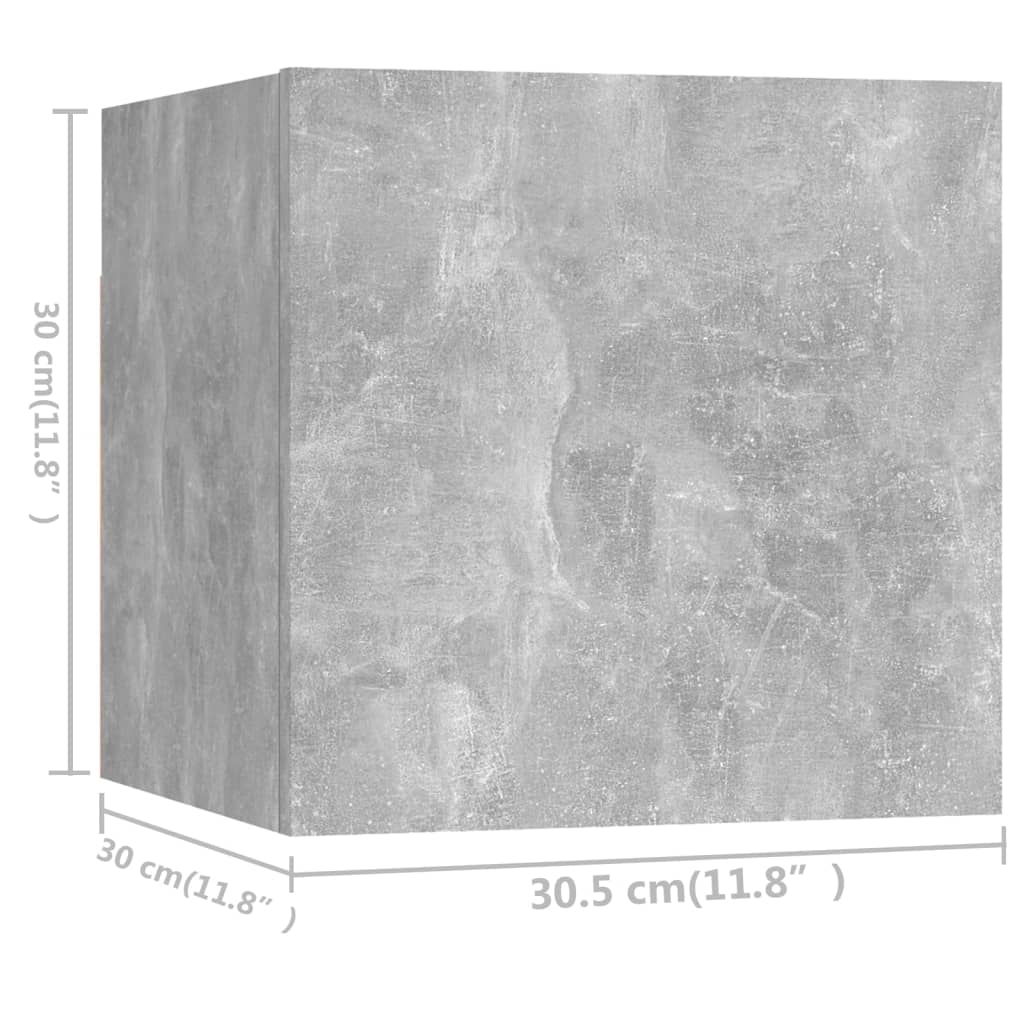 vidaXL 9dílný set TV skříněk betonově šedý dřevotříska