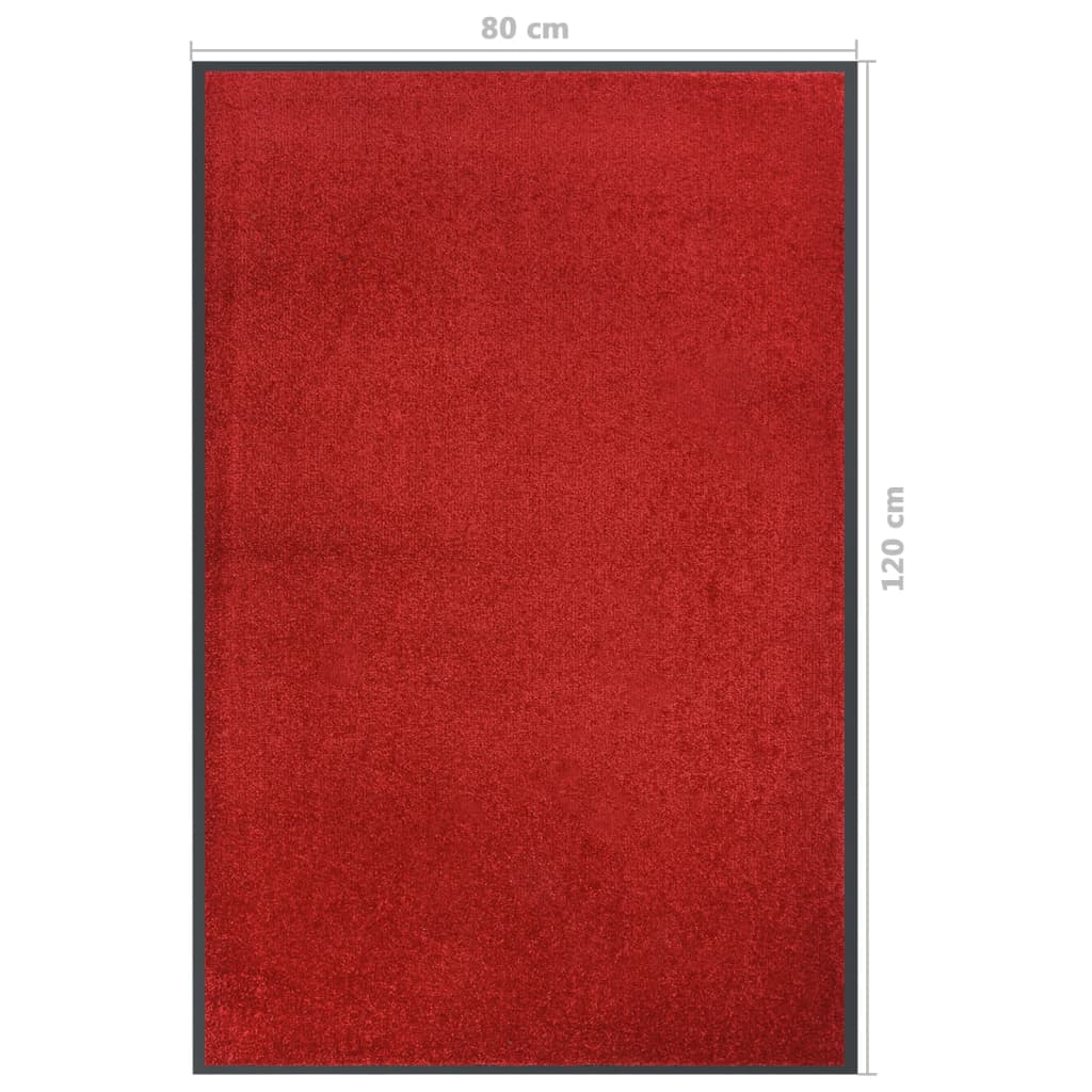 vidaXL Rohožka červená 80 x 120 cm